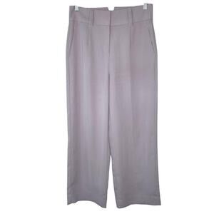 Love, Bonito Crepe Dress Pants Womens 10 Purple Pleated Crop Wide Leg Work
